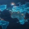 Computer image of world map