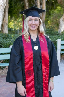 Hannah Gillies in cap & gown